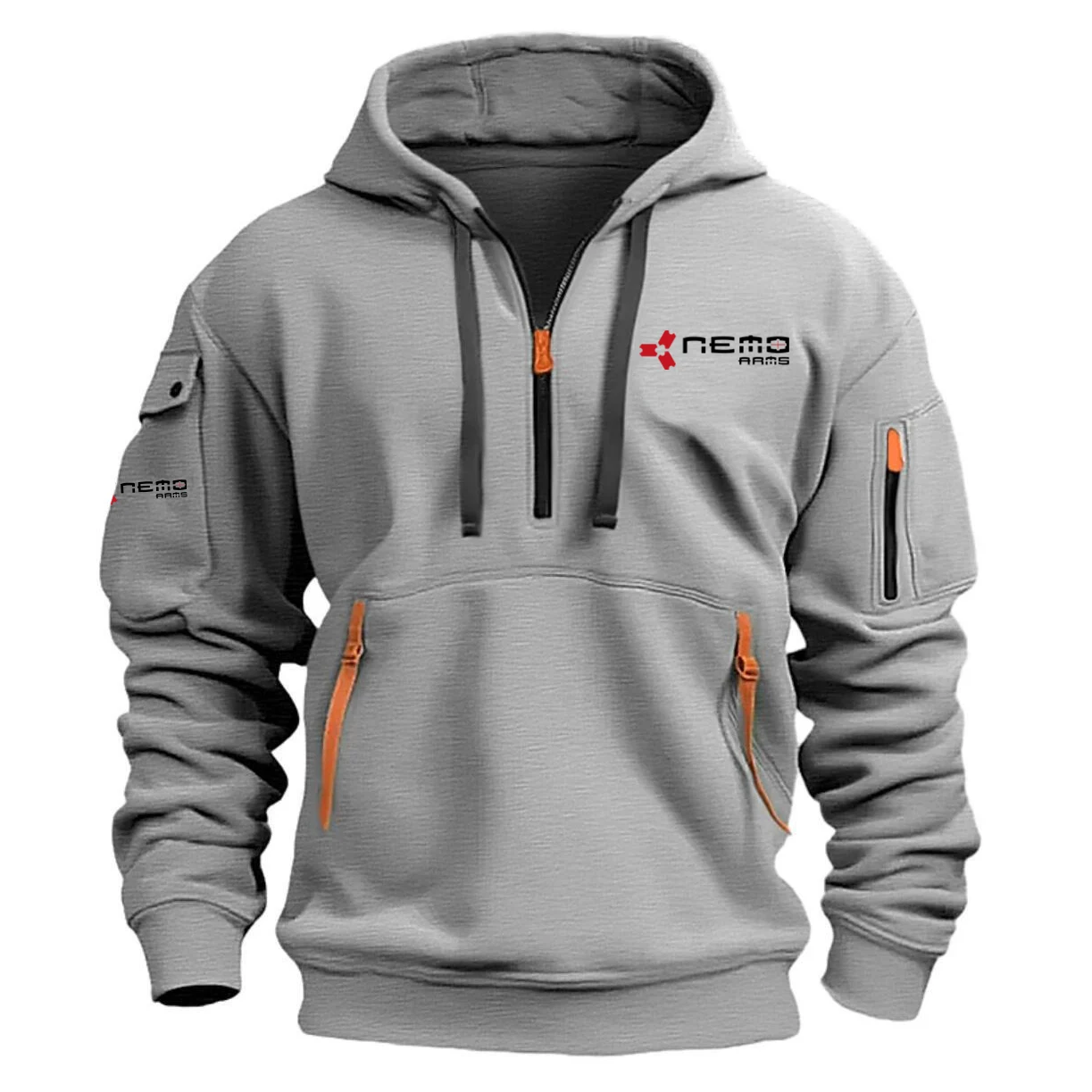 Nemo Arms Exclusive Logo Long Sleeve Half-Zip Hoodie Sweatshirt with Arm Pocket HNT2511NAZ