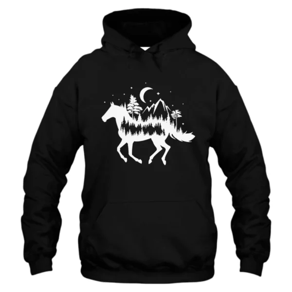 Forest Tree Mountain Horse Hoodie