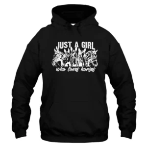Just A Girl Who Love Horses Racing Hoodie
