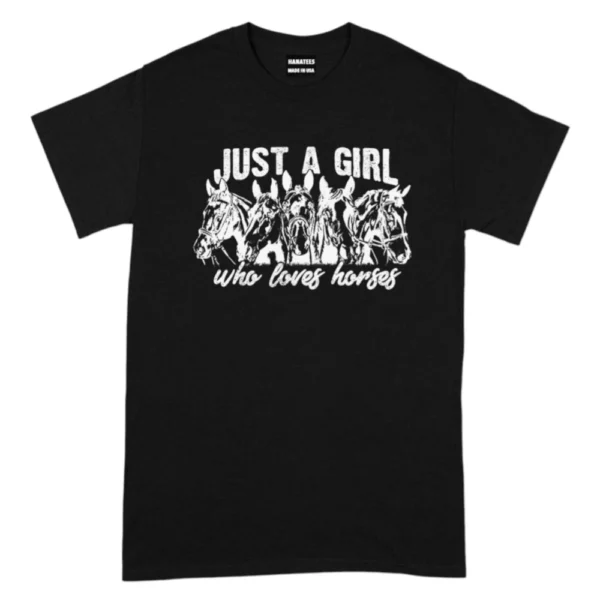 Just A Girl Who Love Horses Racing TShirt
