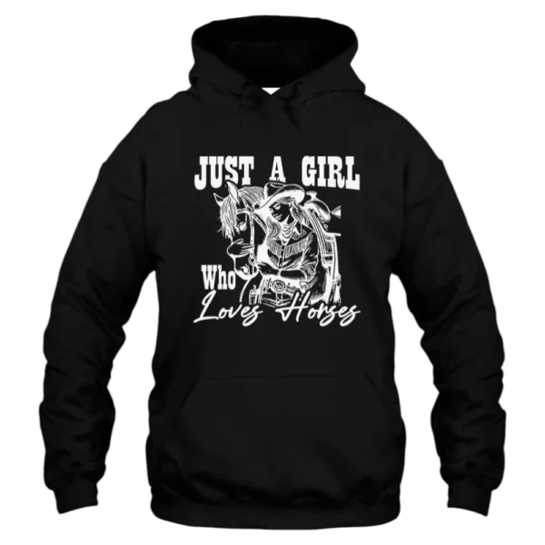Just A Girl Who Loves Horses Vintage Hoodie