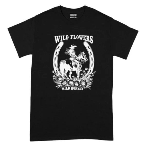 Cowgirl Wild Flowers And Wild Horses TShirt