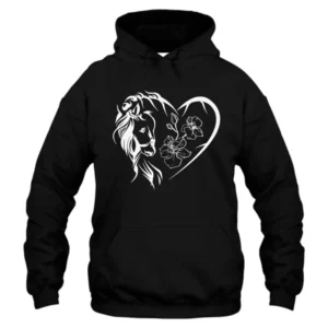 Horse Flower Heart Hoodie