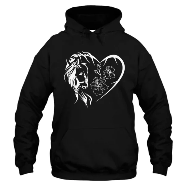 Horse Flower Heart Hoodie
