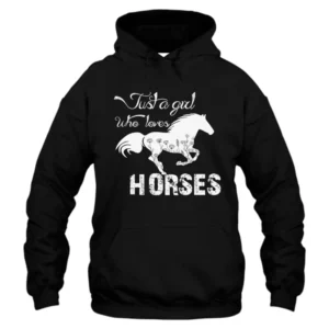 Just A Girl Who Loves Horses Flower Hoodie