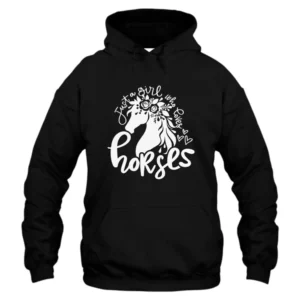 Just A Girl Who Loves Horses Head Hoodie
