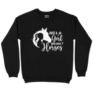 Just A Girl Who Loves Horses Silhouette Sweatshirt