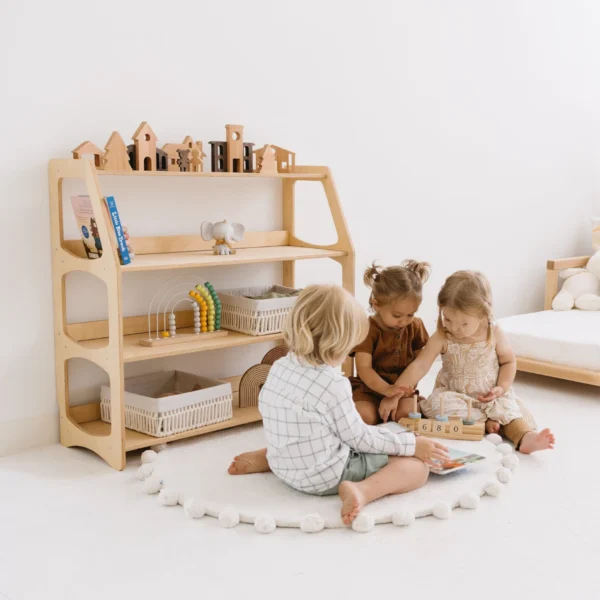 The Montessori Classroom Display Shelf - Open Access Wooden Organizer