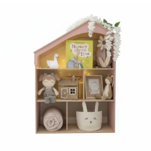 3-Story Dollhouse Bookshelf - Independent Play & Reading