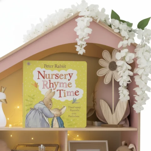 3-Story Dollhouse Bookshelf – Independent Play & Reading2