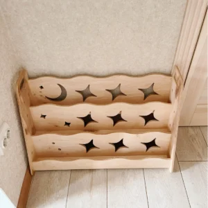 3Handcrafted-Wooden-Bookshelf-Star-Design-for-Independent-Learners