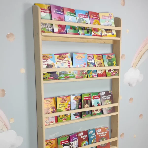Eco-Friendly Wall Mounted Montessori Bookshelf
