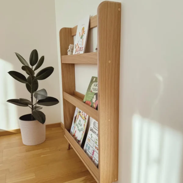 Vertical Wall-Mounted Montessori Bookshelf - Maximize Space & Inspire Reading