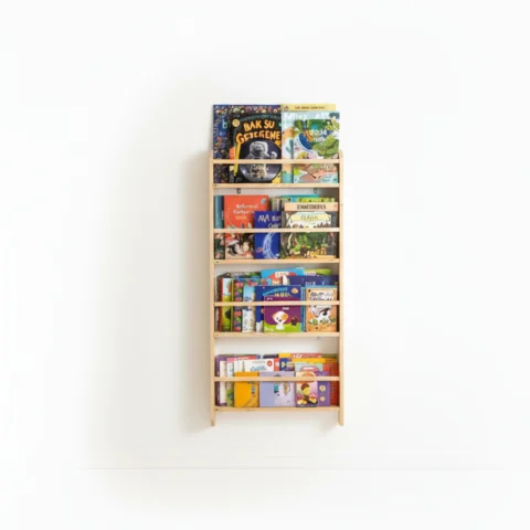 Eco-Friendly Wall Mounted Montessori Bookshelf