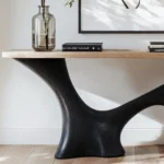 Exquisite Handcrafted Natural Wood Console Table