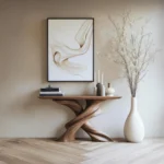 Handcrafted Intertwined Helix Console Table