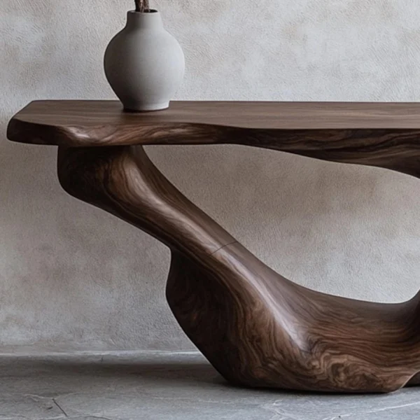 Handcrafted Natural Wood Console Table Furniture