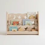 Handcrafted Wooden Bookshelf Star Design for Independent Learners