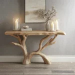 Handmade Live Edge Console – Reclaimed Wood Table for Rustic Entryways