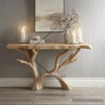 Handmade Live Edge Console – Reclaimed Wood Table for Rustic Entryways