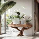 Live Edge Console Table with Drawers - An Organic Masterpiece with Integrated Storage