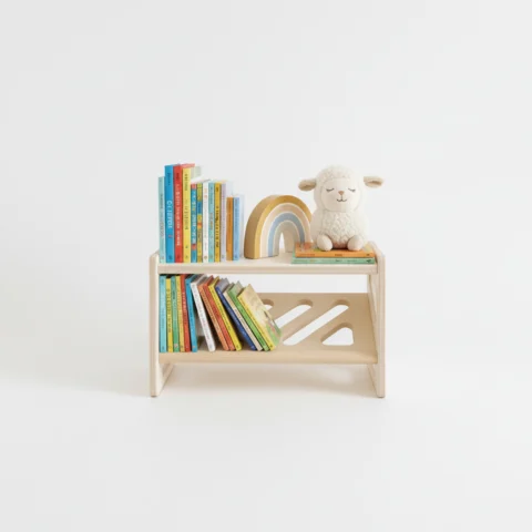 Montessori Wooden Shoe Bench & Step Stool - Independence in a Compact Design