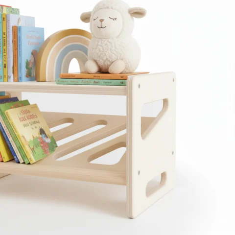 Montessori Wooden Shoe Bench & Step Stool2