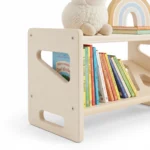 Montessori Wooden Shoe Bench & Step Stool - Independence in a Compact Design