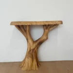 Natural Wood Console with Storage for Entryway And Living Spaces