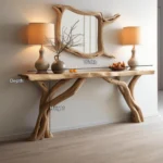 Organic Branch Console Table – Artisan-Made Reclaimed Wood Hallway Accent