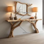 Organic Branch Console Table – Artisan-Made Reclaimed Wood Hallway Accent