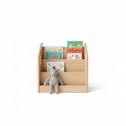Premium Beech Wood Montessori Bookshelf - Independence & Style
