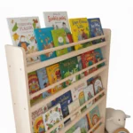 Slim Solid Pine Montessori Wall Bookshelf - Maximize Play Space