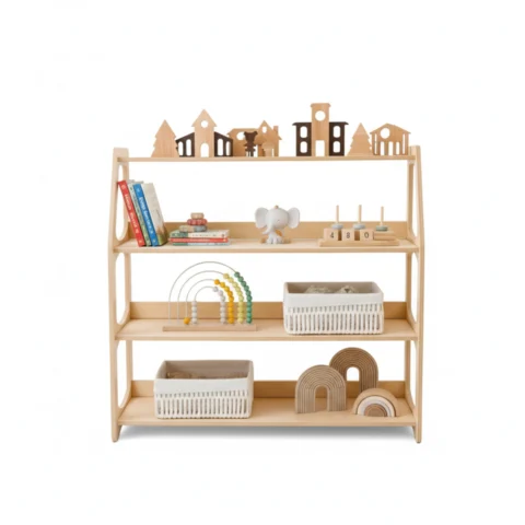 The Montessori Classroom Display Shelf - Open Access Wooden Organizer