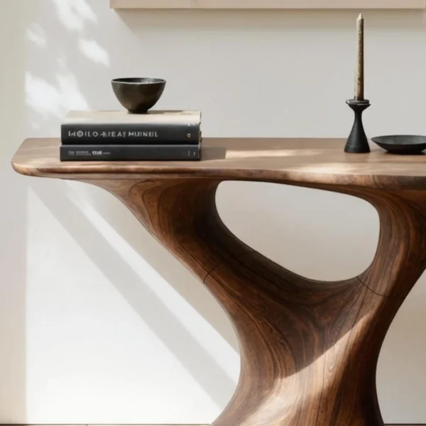 Unique Natural Wood Console Table for Serene Spaces
