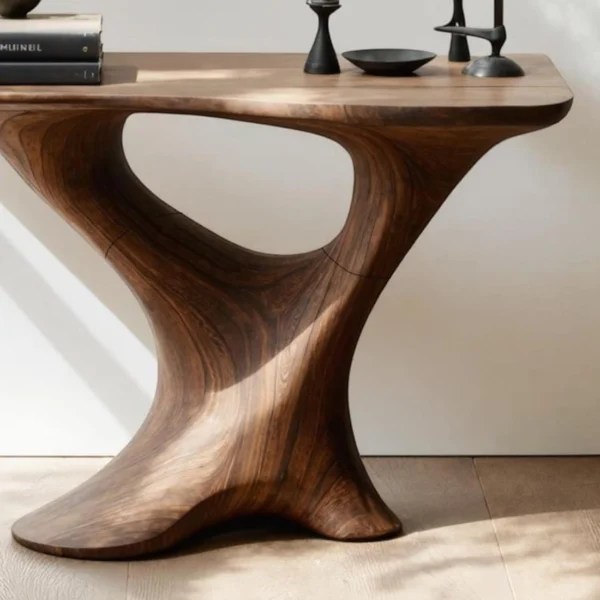 Unique Natural Wood Console Table for Serene Spaces