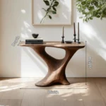 Unique Natural Wood Console Table for Serene Spaces