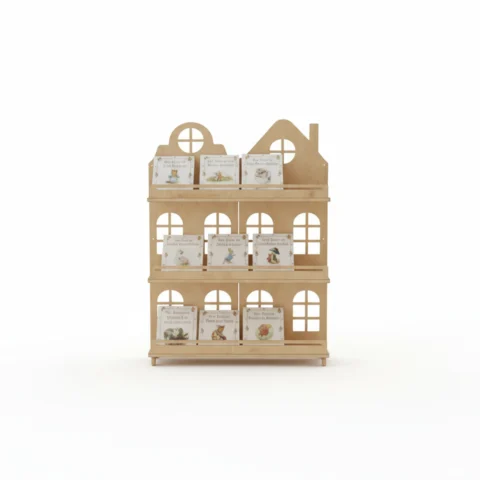 Whimsical House-Shaped Montessori Bookshelf - Spark Independence