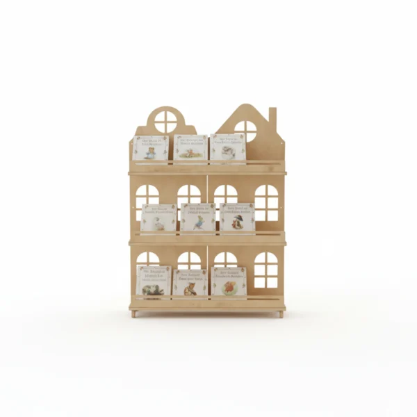 Whimsical House-Shaped Montessori Bookshelf - Spark Independence