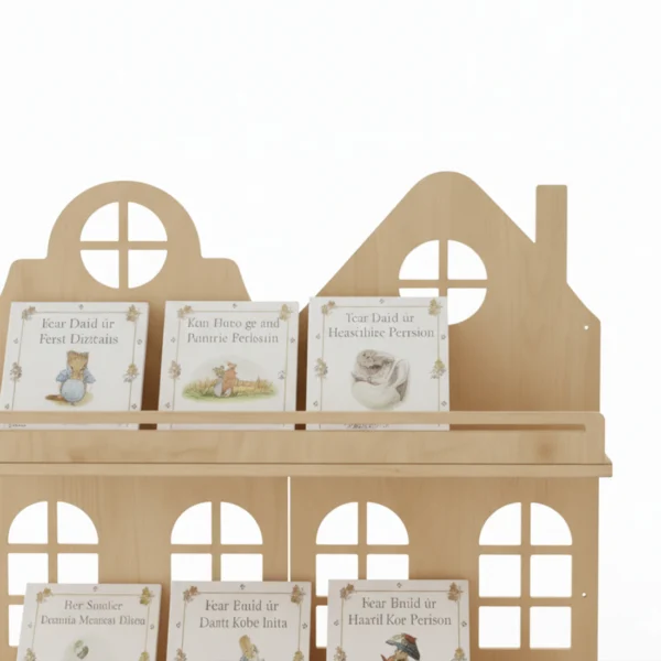 Whimsical House-Shaped Montessori Bookshelf - Spark Independence