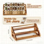 The Acacia Grand 3-Tier Spice Gallery – Handcrafted Solid Wood Countertop Organizer