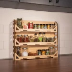 The Artisan 3-Tier Culinary Sentinel – Handcrafted Modern Wooden Spice Gallery