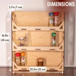 The Artisan 3-Tier Culinary Sentinel – Handcrafted Modern Wooden Spice Gallery