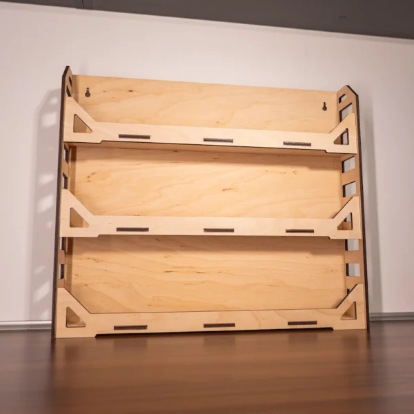 The Artisan 3-Tier Culinary Sentinel – Handcrafted Modern Wooden Spice Gallery