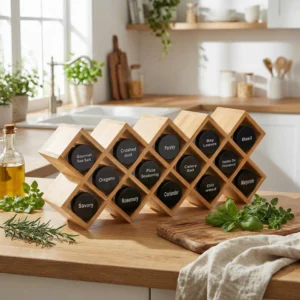 The Artisan Bamboo Cross-Hatch Sentinel – 18-Compartment Modular Organizer (5)