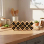 The Artisan Bamboo Cross-Hatch Sentinel – 18-Compartment Modular Organizer
