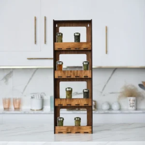 The Artisan Chroma Gallery – Premium 4-Tier Wall-Mounted Spice Cabinet