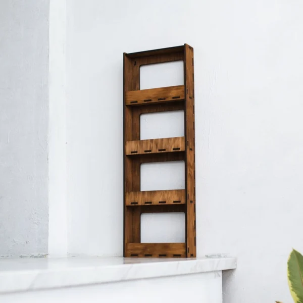 The Artisan Chroma Gallery – Premium 4-Tier Wall-Mounted Spice Cabinet