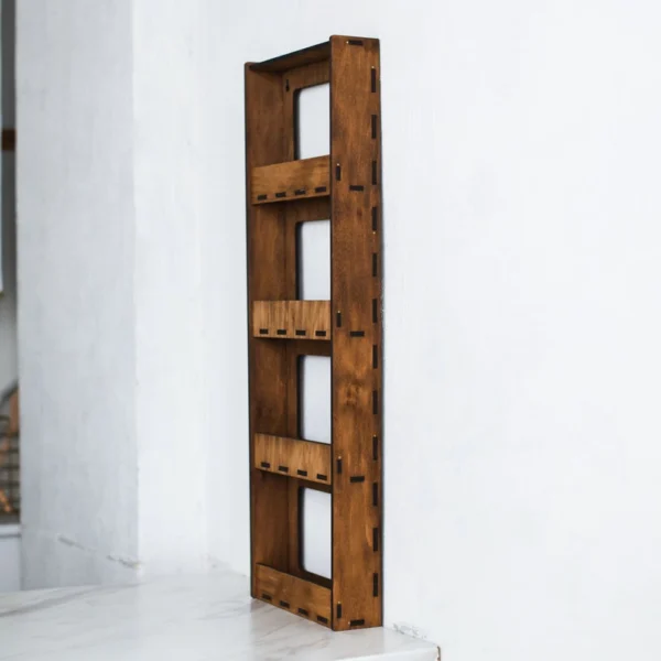 The Artisan Chroma Gallery – Premium 4-Tier Wall-Mounted Spice Cabinet