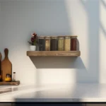 The Artisan Horizon – Handcrafted Solid Wood Floating Spice Rack